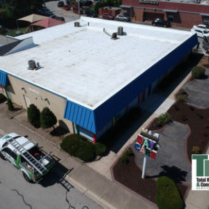 Commercial flat roof completed project - Total Roofing and Construction