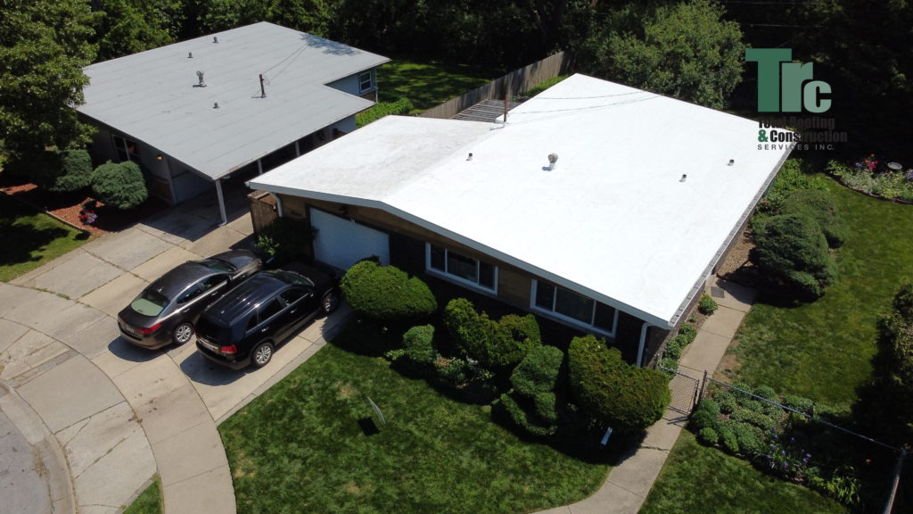 We had to install new flat roofing system on this property in Park Forest, Illinois 